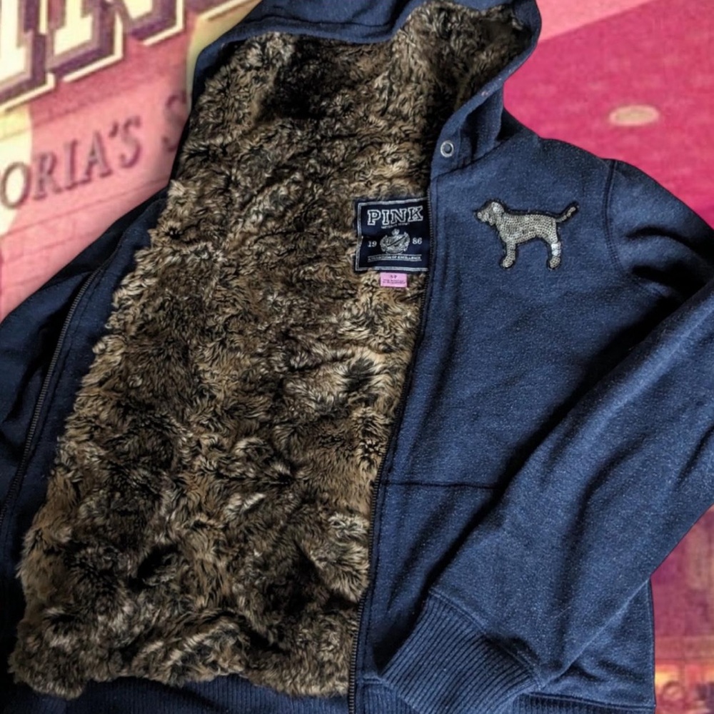 Victoria's Secret PINK Hoodie with Faux Fur Lining